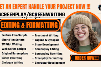 write, edit, and format your movie script screenplay or TV series, screenwriting