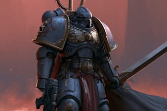 create a epic high quality warhammer 40k character