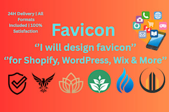 design professional favicon and website icon for your brand