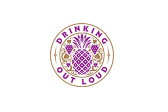 design perfect drinking out loud wine spirit logo