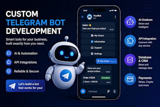 develop a custom telegram bot for your business