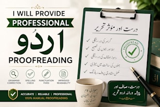 provide professional urdu proofreading