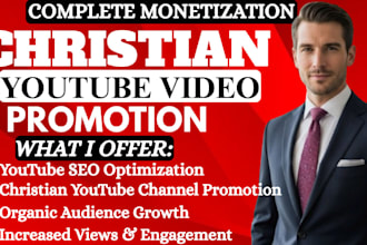 christian youtube promotion, christian gospels video promotion real engagement