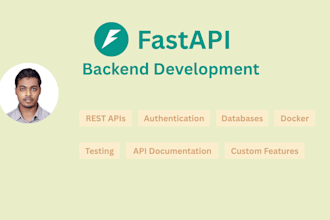 fastapi backend for your web app