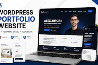 design wordpress portfolio website resume website and personal brand site