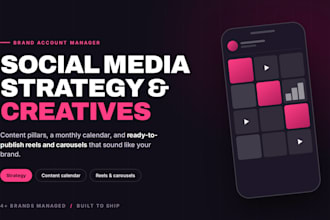 create your social media strategy content  and creative