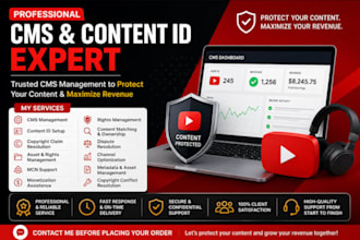 manage youtube cms, content id, mcn, copyright claims, and channel monetization