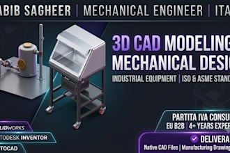 do 3d cad modeling, 2d drawings in solidworks and inventor