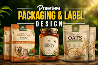 design premium product packaging bottle box and mockups