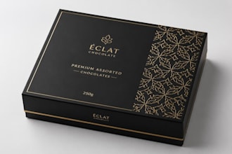 create realistic chocolate box packaging mockup for your brand