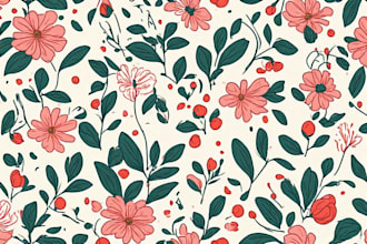 design seamless textile patterns for women, men, kids wear