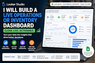 build a live operations or inventory dashboard in google looker studio
