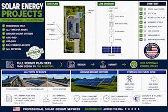 design solar pv permit plan set for USA