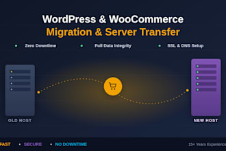 migrate, transfer, or move your wordpress website or woocommerce store