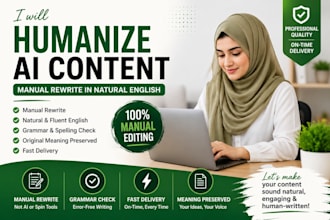 humanize ai content and rewrite in natural english