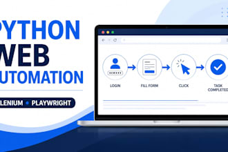 automate web tasks using python, selenium and playwright
