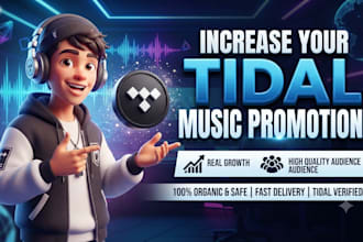 increase your tidal muisc promotion with real high quality audience