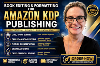 kdp book manuscript editing, christian self help editor, grammar fact check