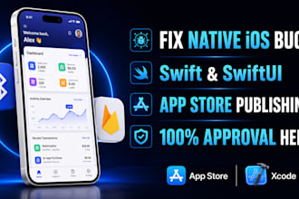 fix native ios app bugs and publish app on app store connect