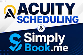 setup acuity scheduling or simplybook appointment website
