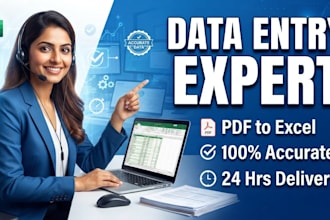 do fast and 100 accurate data entry from PDF to excel