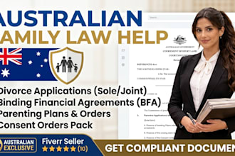 draft legal documents and agreements for australian family law