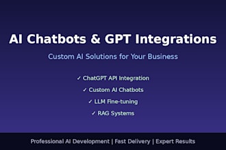 build custom ai chatbots and gpt integrations for your business