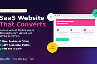 a modern saas website landing page