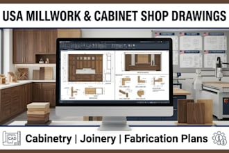 florida tx ga ca millwork, cabinetry, joinery shop drawings USA