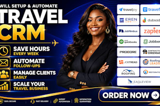 setup traveljoy travefy eren dubsado travel CRM automation workflow in 14 hours