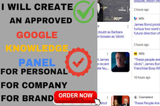 make verified lifetime google knowledgepanel for any profession and organization