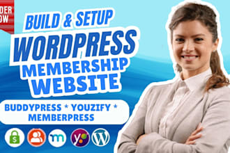build wordpress membership website, buddypress, youzify, memberpress