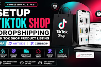 setup tiktok shop dropshipping tik tok shop product listing via autods zendrop
