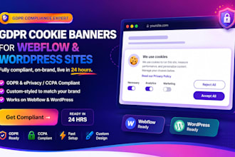 set up gdpr compliant cookie banner for your webflow and wordpress websites