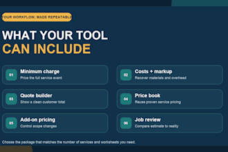 build a custom job pricing and quote calculator for your service business