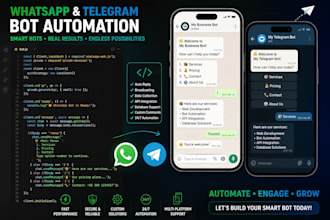 build an advanced whatsapp or telegram automation bot