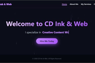 build responsive front end website and landing page
