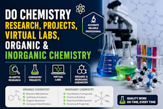do chemistry research, projects, virtual labs, organic, and inorganic chemistry