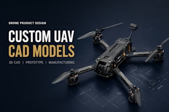 design custom drone uav fpv product designs with manufacturing ready cad models