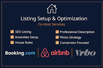 set up and optimize your airbnb and booking com listing