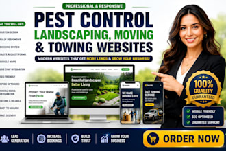 build responsive pest control landscaping hvac moving company and towing sites
