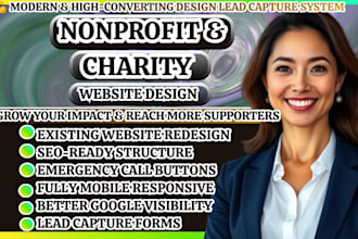nonprofit website, charity website, ngo website, donation website church website