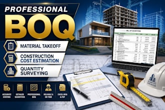 achieve construction cost estimation, boq,material takeoff,architectural drawing