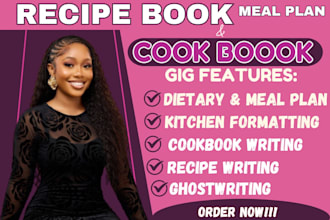 ghostwrite your professional cookbook or recipe book