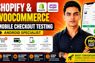 test your shopify or woocommerce mobile checkout flow