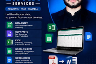 do microsoft excel data entry, formatting and spreadsheets