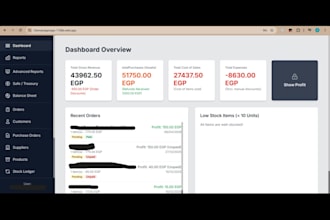 build a custom web application and admin dashboard