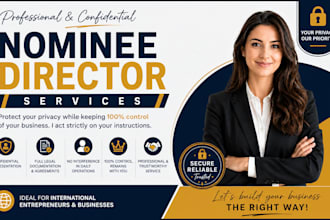 trusted world wide nominee director service, fast and compliant