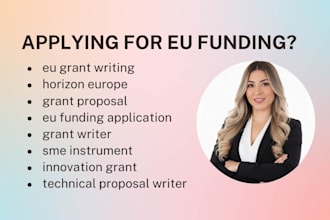 write your eu grant proposal for horizon europe and eu funding calls
