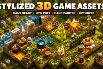 create game ready 3d assets, props and stylized models for unity and unreal